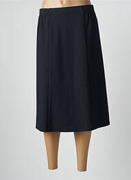 Jupe mi-longue coupe évasée noir GEVANA femme