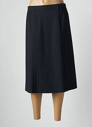 Jupe mi-longue stretch noir GEVANA femme