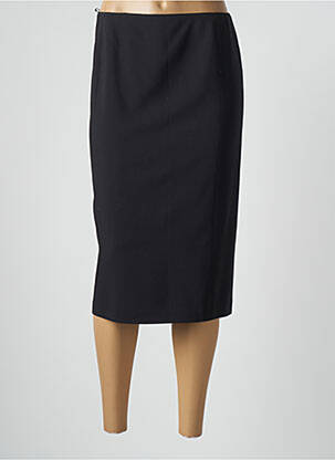 Jupe mi-longue taille à pinces noir BASLER femme