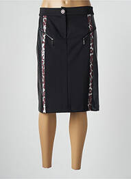 Jupe mi-longue stretch noir LESLIE femme