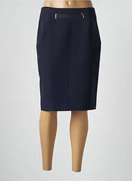 Jupe mi-longue coupe droite bleu EVA KAYAN femme