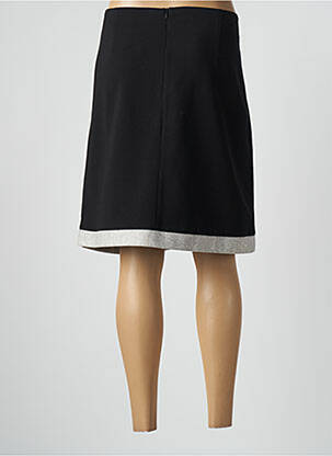 Jupe mi-longue coupe droite noir POUPEE CHIC femme