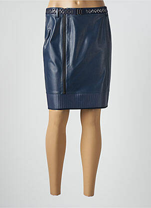 Jupe courte coupe droite bleu LESLIE femme