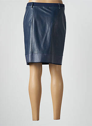 Jupe courte taille à pinces bleu LESLIE femme