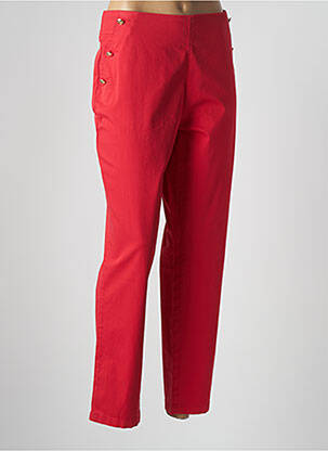 Pantalon 7/8 rouge BRUNO SAINT HILAIRE pour femme