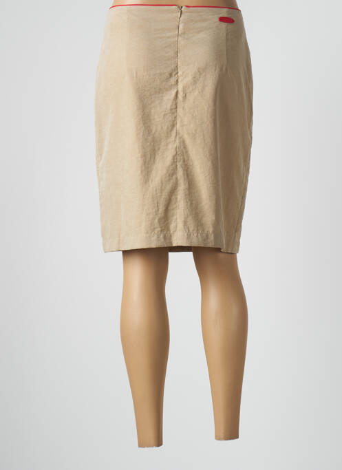 Jupe mi-longue beige POUPEE CHIC pour femme