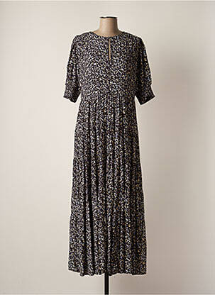 Robe longue imprimé fantaisie manches courtes noir SCOTCH & SODA femme