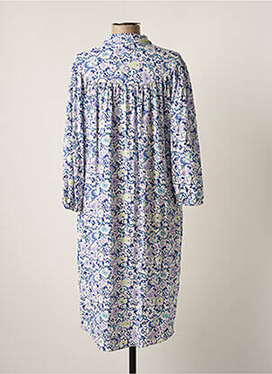 Robe mi-longue imprimé fleurs manches longues bleu ESPRIT femme