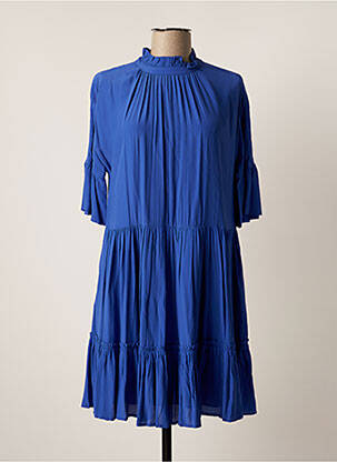 Robe courte manches courtes manches courtes bleu SCOTCH & SODA femme