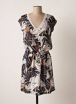 Robe mi-longue coupe fluide manches courtes bleu IT HIPPIE femme