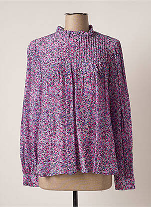 Blouse imprimé fantaisie manches longues violet MAISON SCOTCH femme