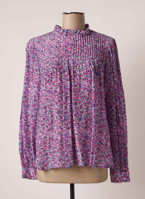 Blouse imprimé fantaisie manches longues violet MAISON SCOTCH femme