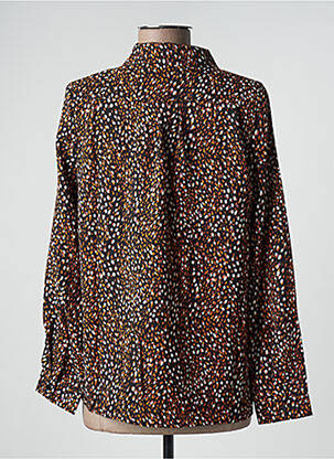 Chemisier tissage popeline manches longues noir LILI & LALA femme