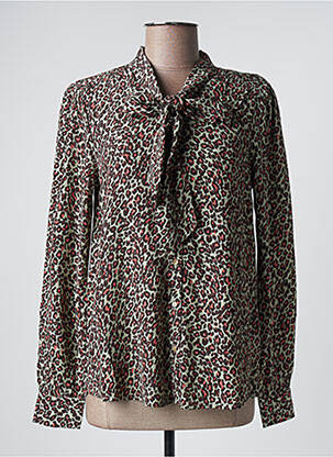 Chemisier coupe droite manches longues vert SCOTCH & SODA femme