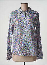 Chemisier coupe cintrée manches longues bleu SCOTCH & SODA femme