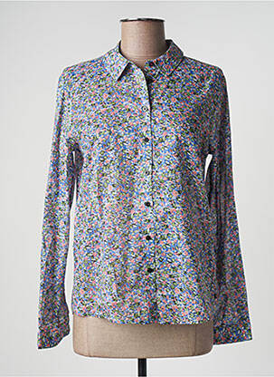 Chemisier coupe cintrée manches longues bleu SCOTCH & SODA femme