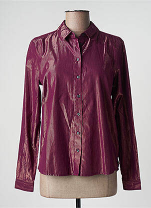 Chemisier coupe cintrée manches longues violet SCOTCH & SODA femme