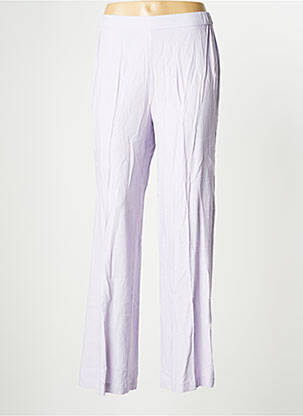 Pantalon large coupe fluide taille haute violet GRACE & MILA femme