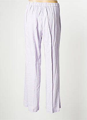 Pantalon large coupe fluide taille haute violet GRACE & MILA femme