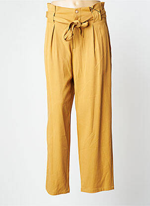 Pantalon large poches taille haute jaune MAISON SCOTCH femme