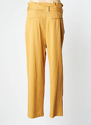 Pantalon large poches taille haute jaune MAISON SCOTCH femme