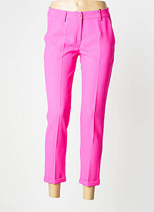 Pantalon 7/8 stretch taille normale rose PAKO LITTO femme