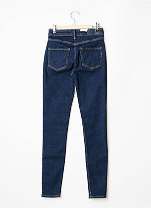 Jeans skinny tissage brut taille haute bleu MAISON SCOTCH femme