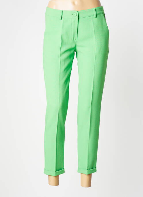 Pantalon 7/8 stretch taille normale vert PAKO LITTO femme