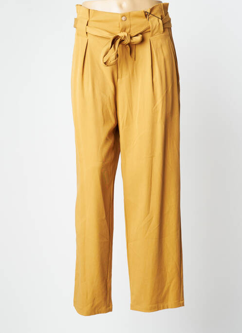 Pantalon large poches taille haute jaune MAISON SCOTCH femme