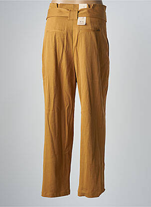 Pantalon large fermeture zippée sous rabat boutonné taille haute marron SCOTCH & SODA femme