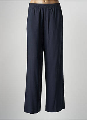 Pantalon large tissage popeline taille normale bleu GRACE & MILA femme