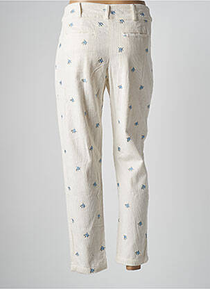 Pantalon chino fermeture zippée sous rabat boutonné taille normale beige CHICOSOLEIL femme