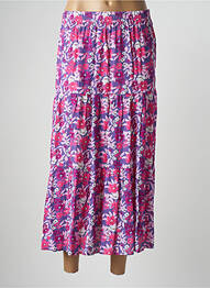 Jupe longue tissage crêpe violet ESCANDELLE femme