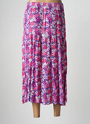 Jupe longue tissage crêpe violet ESCANDELLE femme
