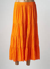 Jupe longue orange ESCANDELLE pour femme seconde vue