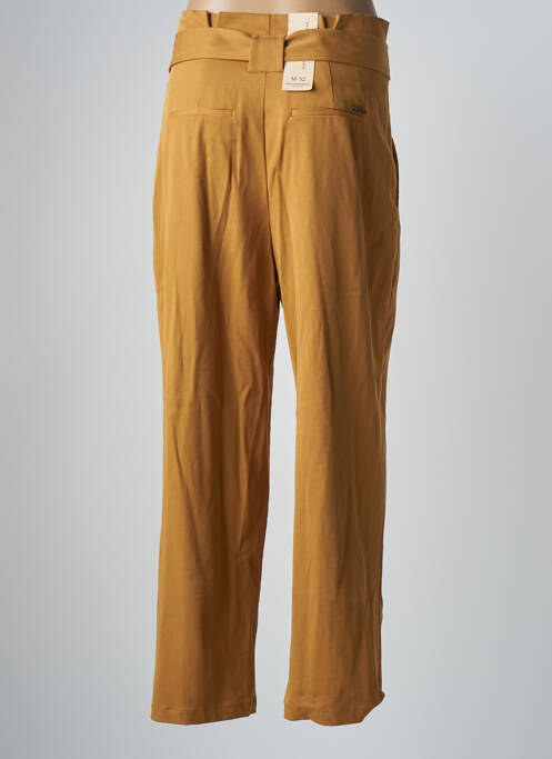 Pantalon large fermeture zippée sous rabat boutonné taille haute marron SCOTCH & SODA femme
