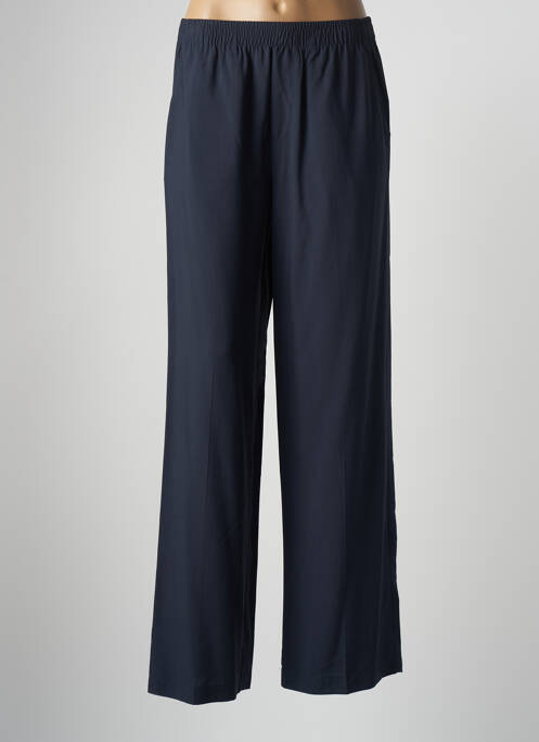 Pantalon large tissage popeline taille normale bleu GRACE & MILA femme