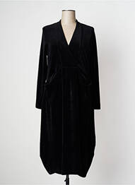 Robe mi-longue manches longues manches longues noir URBAN BY ALEMBIKA femme