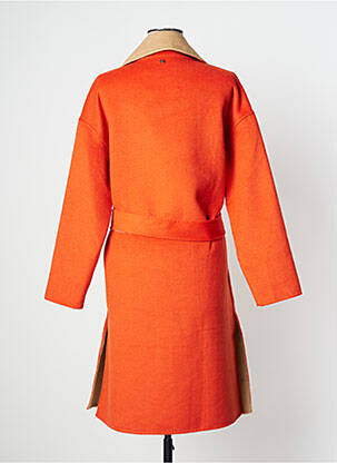 Manteau long coupe cintrée sans capuche orange LOLA CASADEMUNT femme