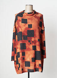 Tunique manches longues manches longues orange OZAI N KU femme