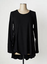 Tunique manches longues col rond noir OZAI N KU femme