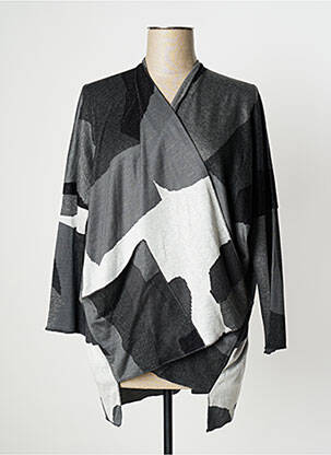 Gilet manches longues stretch gris OZAI N KU femme