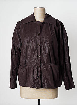 Veste casual coupe droite marron OZAI N KU femme