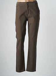 Pantalon droit stretch taille normale vert IMPAQT femme