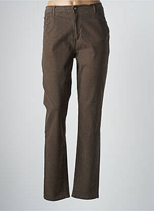 Pantalon droit stretch taille normale vert IMPAQT femme