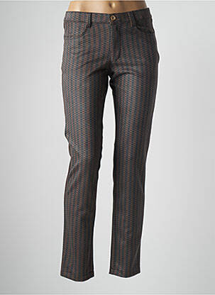 Pantalon slim stretch taille normale marron WALTRON femme