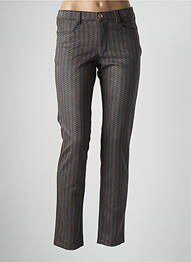 Pantalon slim stretch taille normale marron WALTRON femme