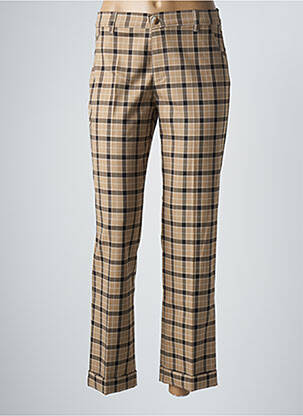 Pantalon droit stretch taille normale beige WALTRON femme