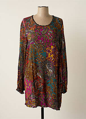Robe courte manches longues manches longues violet CISO femme