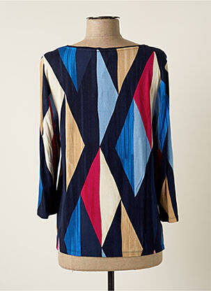 Blouse col rond manches 3/4 bleu STREET ONE femme